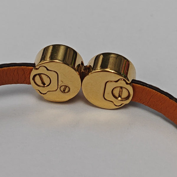 HISTORIC MINI MONOGRAM Leather Brown Bangle