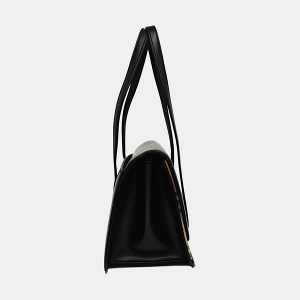 Calfskin Top Handle Bag Black
