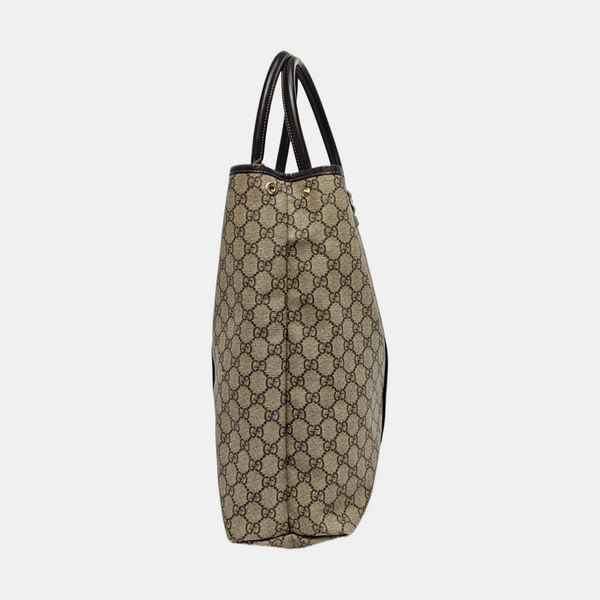 Monogram Coated Canvas Tote Bag Beige