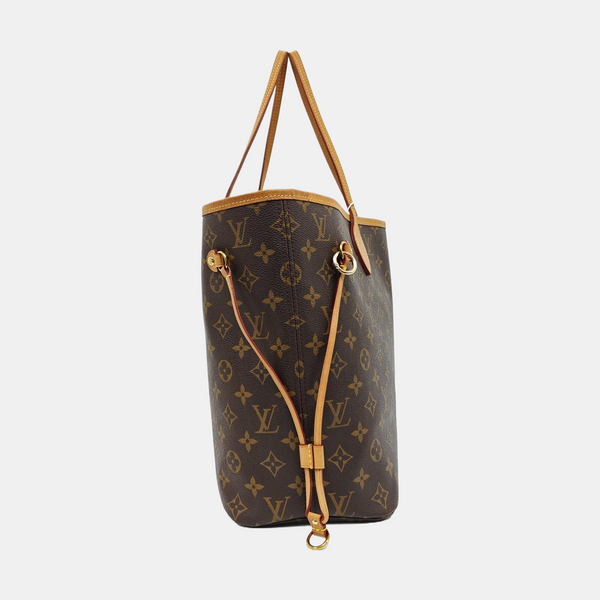 NEVERFULL MM Monogram Coated Canvas Brown