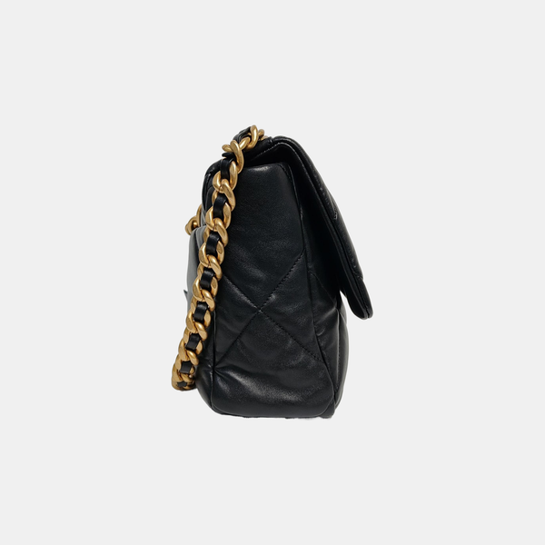 CHANEL 19 Medium Quilted Lambskin Black