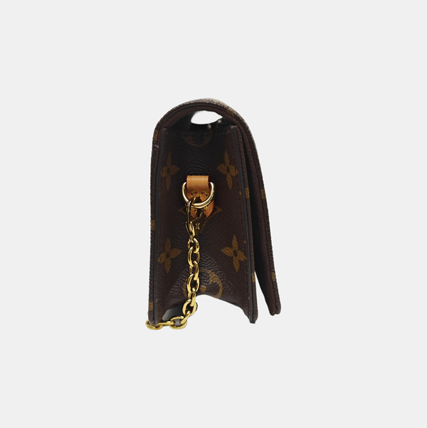 Lily Monogram Coated Canvas Brown