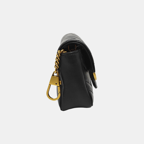 GG Marmont Mini Quilted Calfskin Black