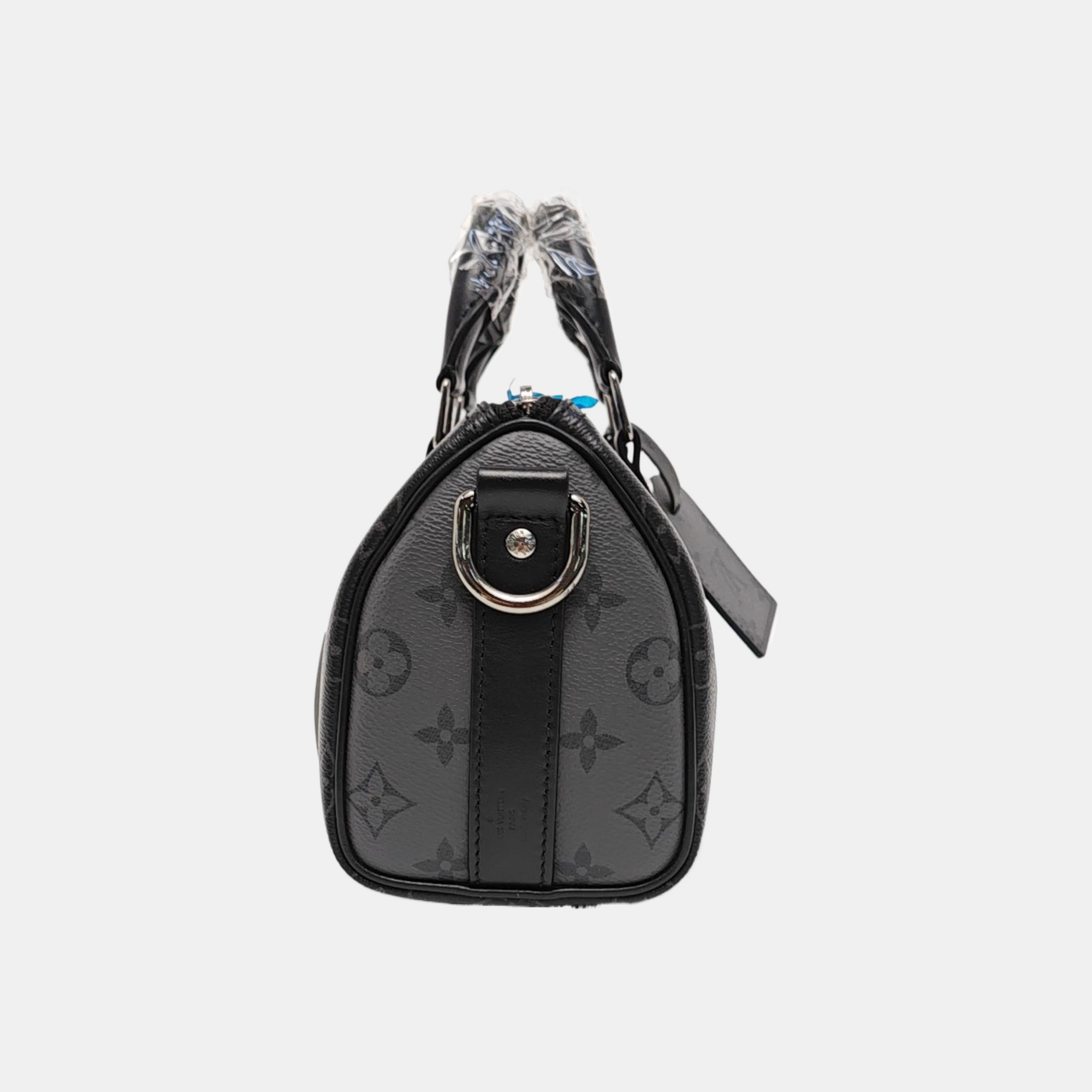 KEEPALL 25 Monogram Coated Canvas Black