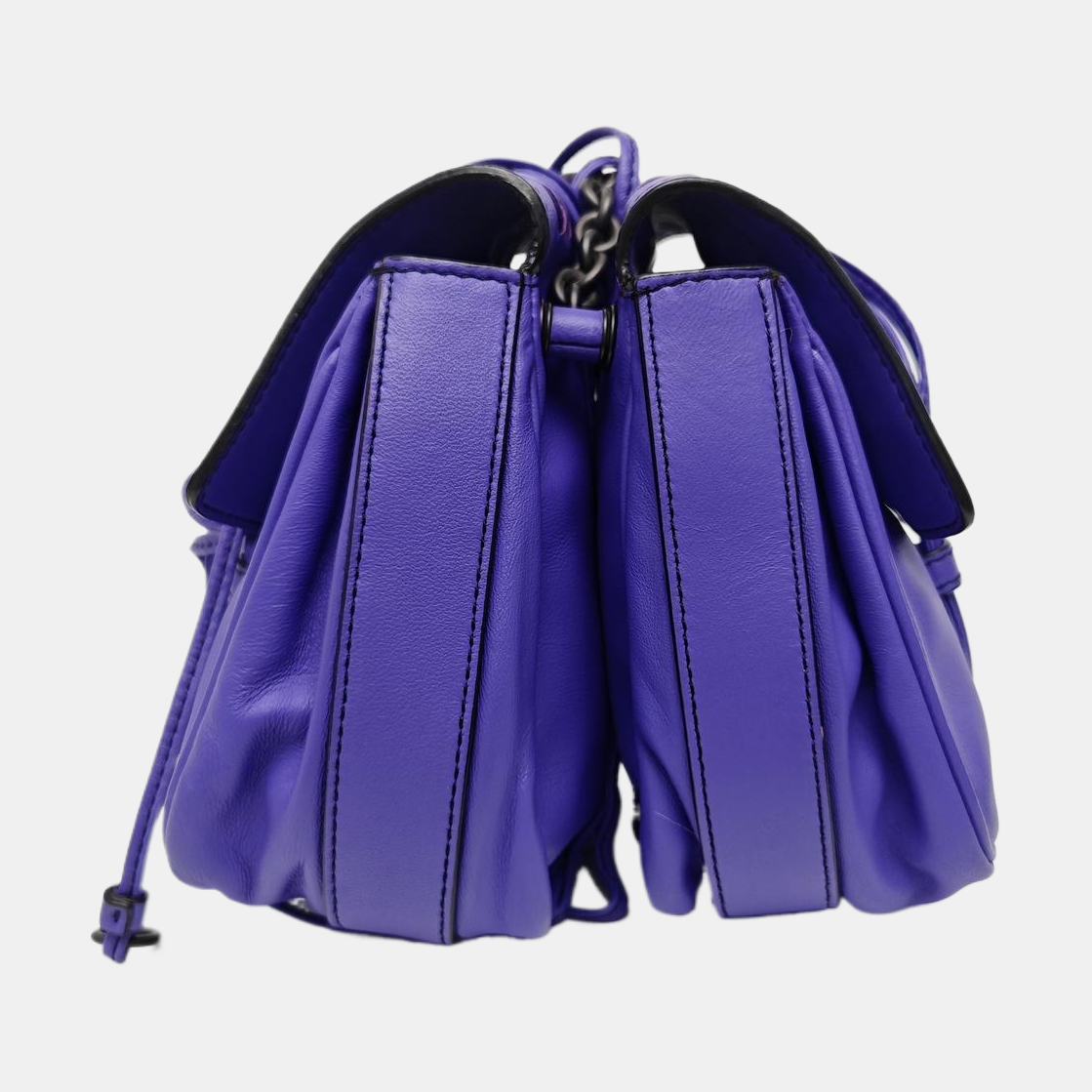 Calfskin Shoulder Bag Purple