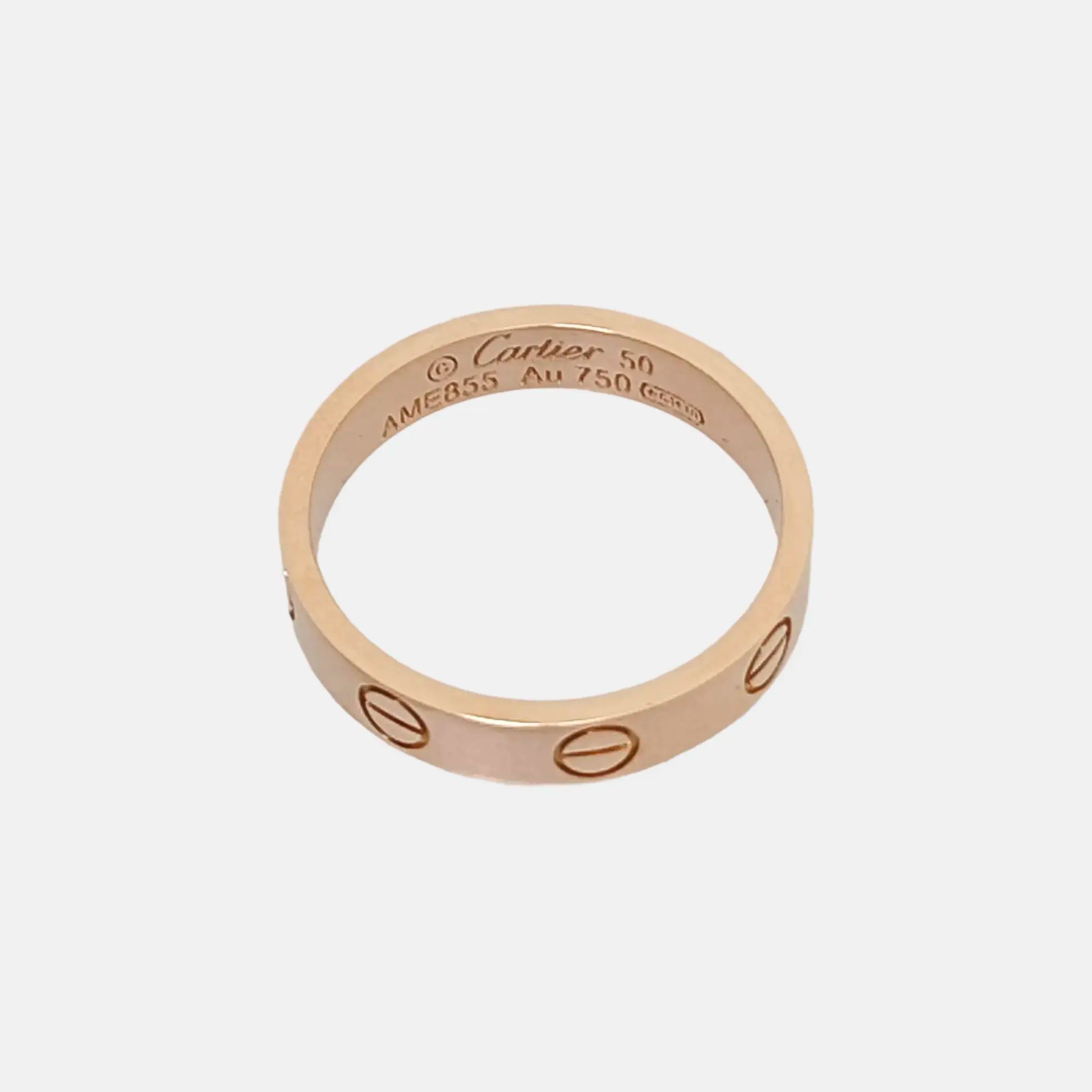 LOVE 18k Rose Gold Ring EU 50
