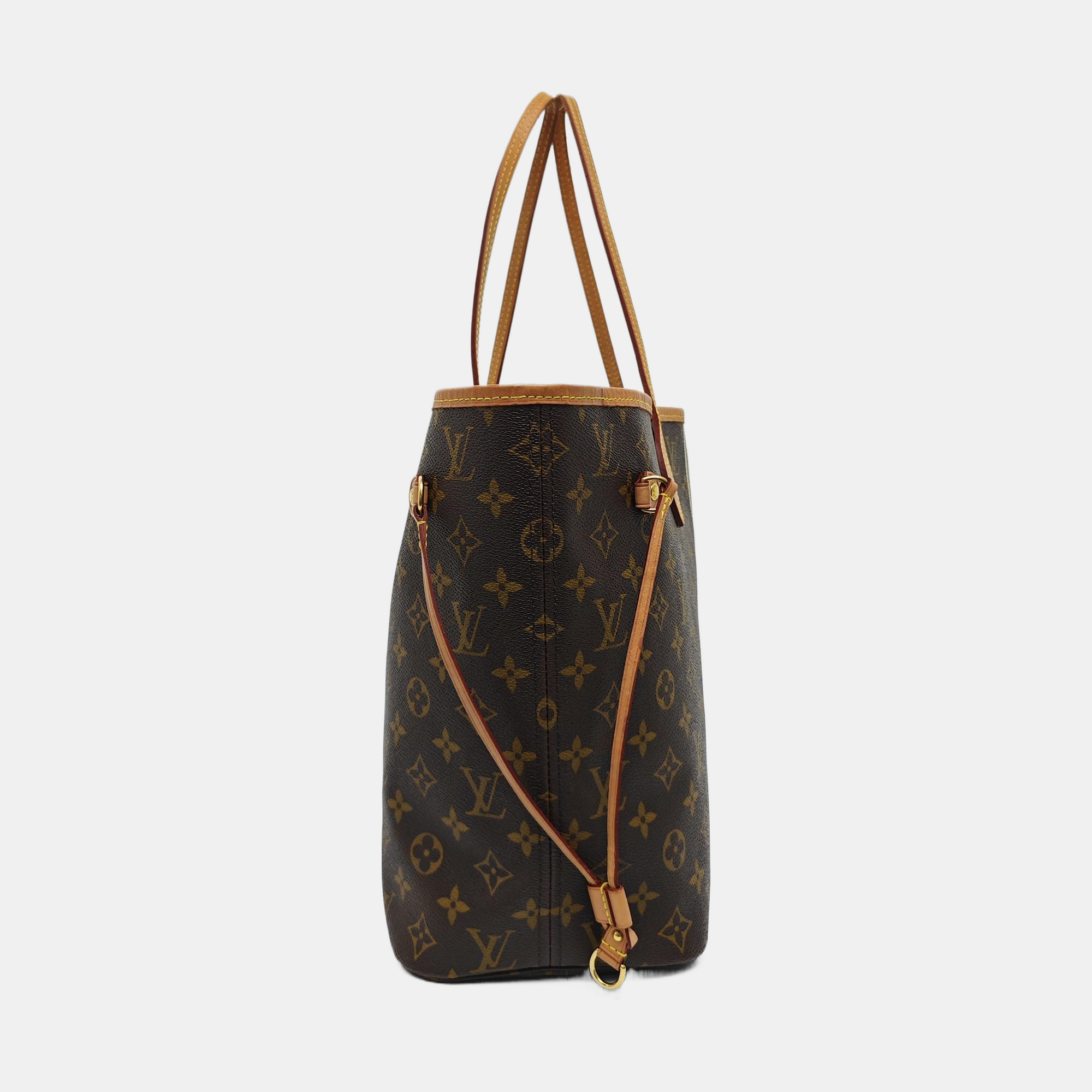 NEVERFULL MM Monogram Coated Canvas Brown