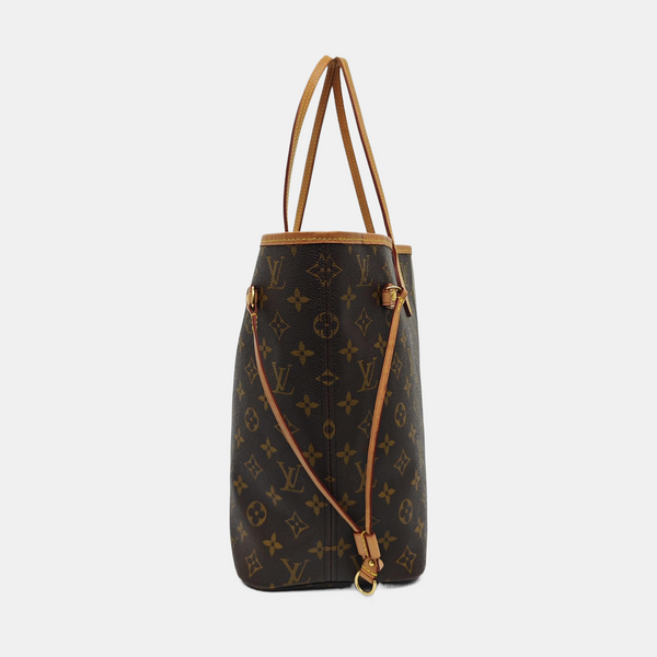 NEVERFULL MM Monogram Coated Canvas Brown