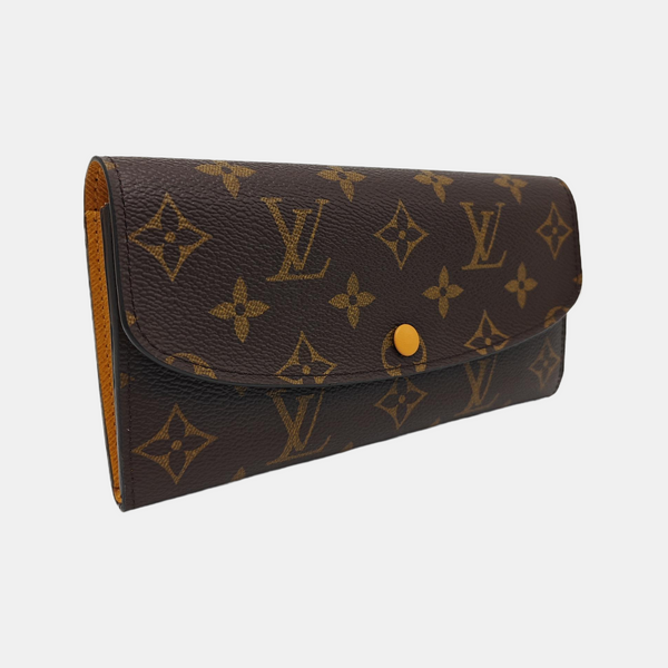 EMILIE Monogram Coated Canvas Brown Wallet