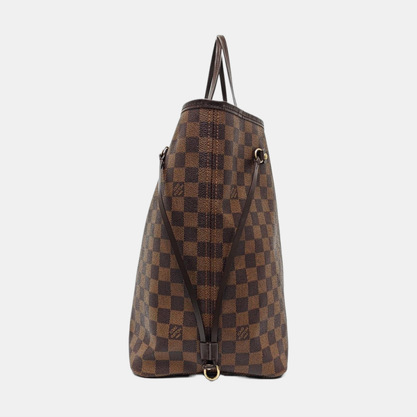 NEVERFULL GM Damier Ebene Coated Canvas Brown