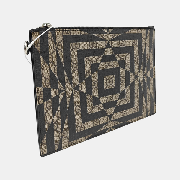 Monogram Coated Canvas Clutch Multicolor