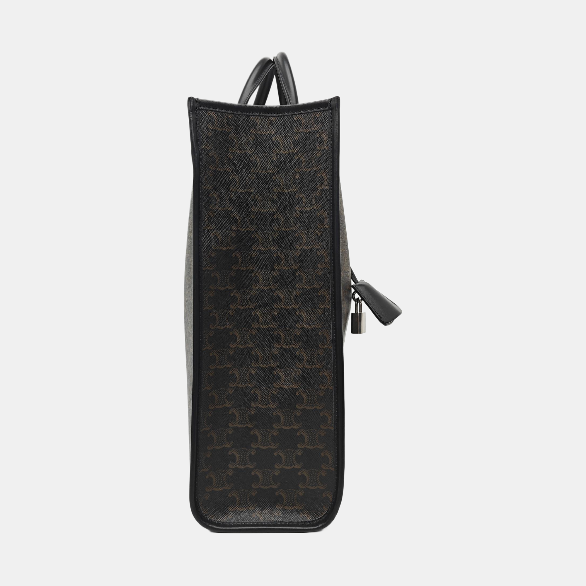 Coated Canvas Shoulder Bag Brown