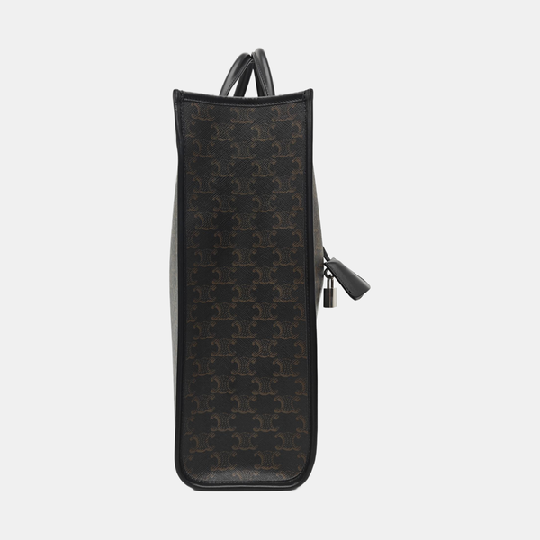 Coated Canvas Shoulder Bag Brown