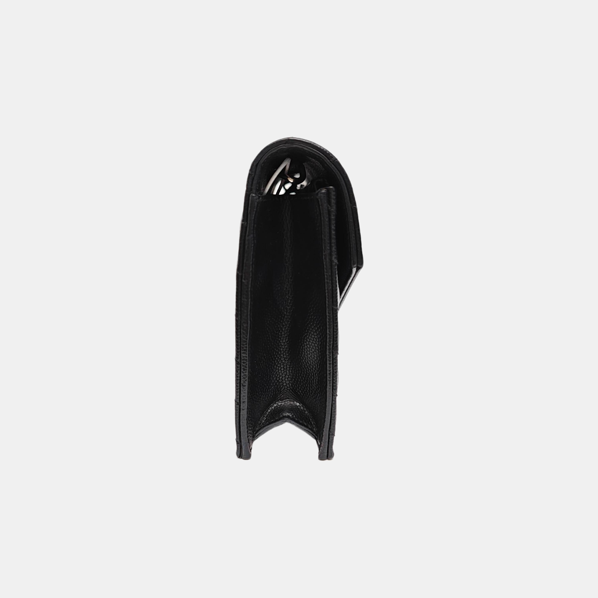 MONOGRAM Chevron Calfskin Black