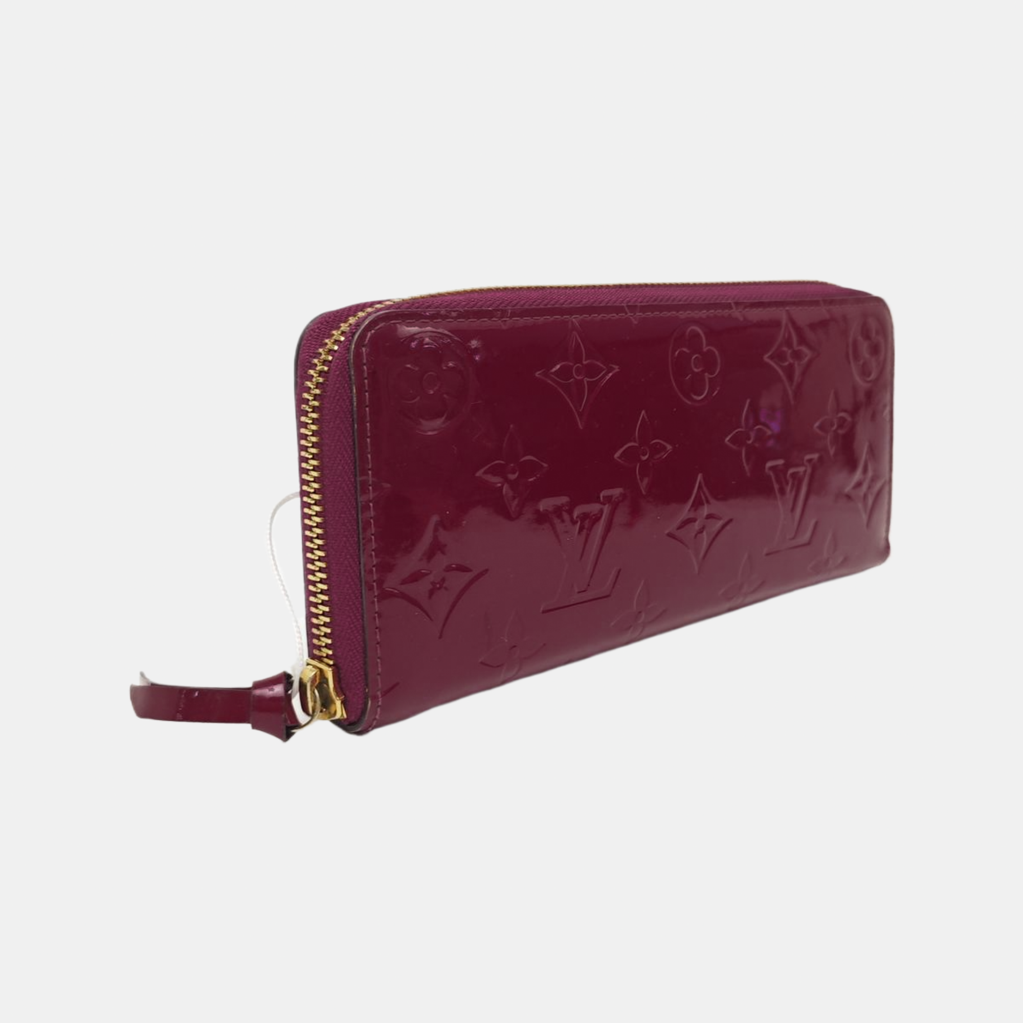 CLÉMENCE Monogram Patent Leather Purple Wallet