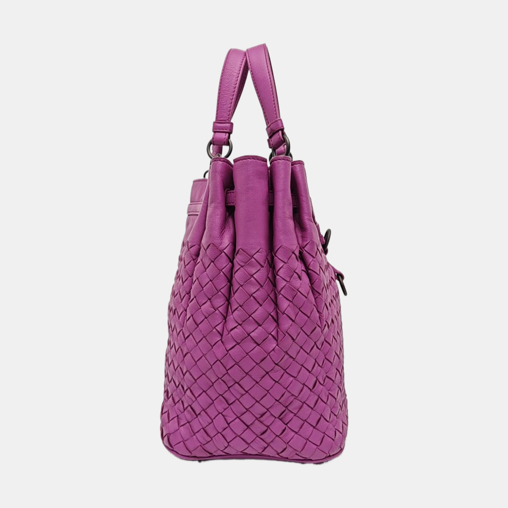 Calfskin Bucket Bag Purple