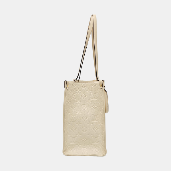 ONTHEGO MM Monogram Calfskin Beige
