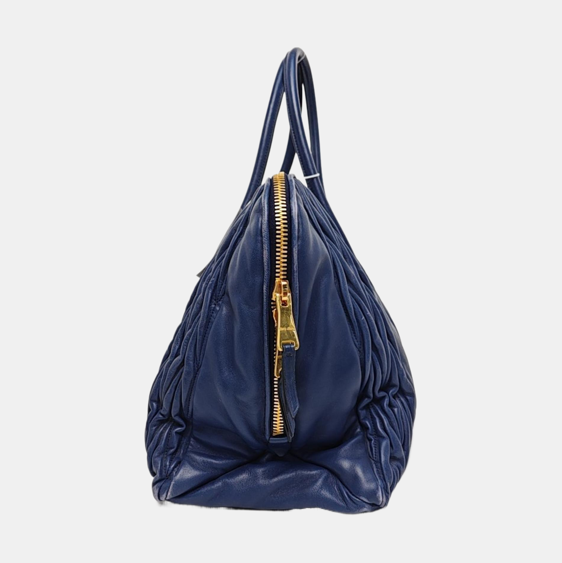 Quilted Lambskin Shoulder Bag Blue