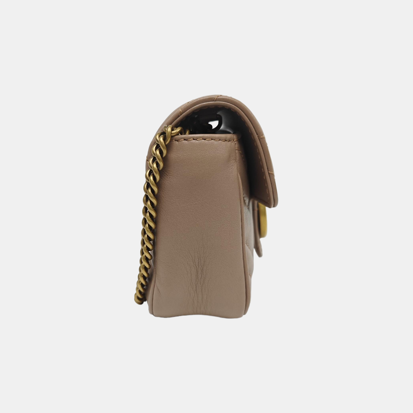 GG Marmont Mini Quilted Calfskin Beige