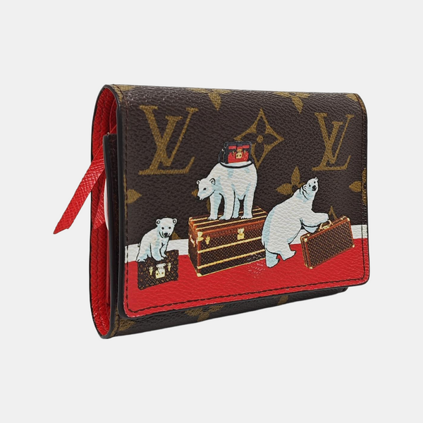 SARAH Monogram Coated Canvas Brown Wallet