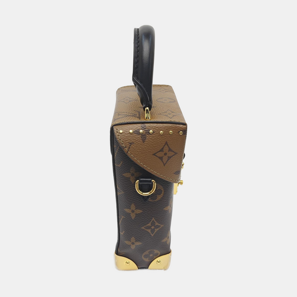 CAMERA BOX Monogram Coated Canvas Brown
