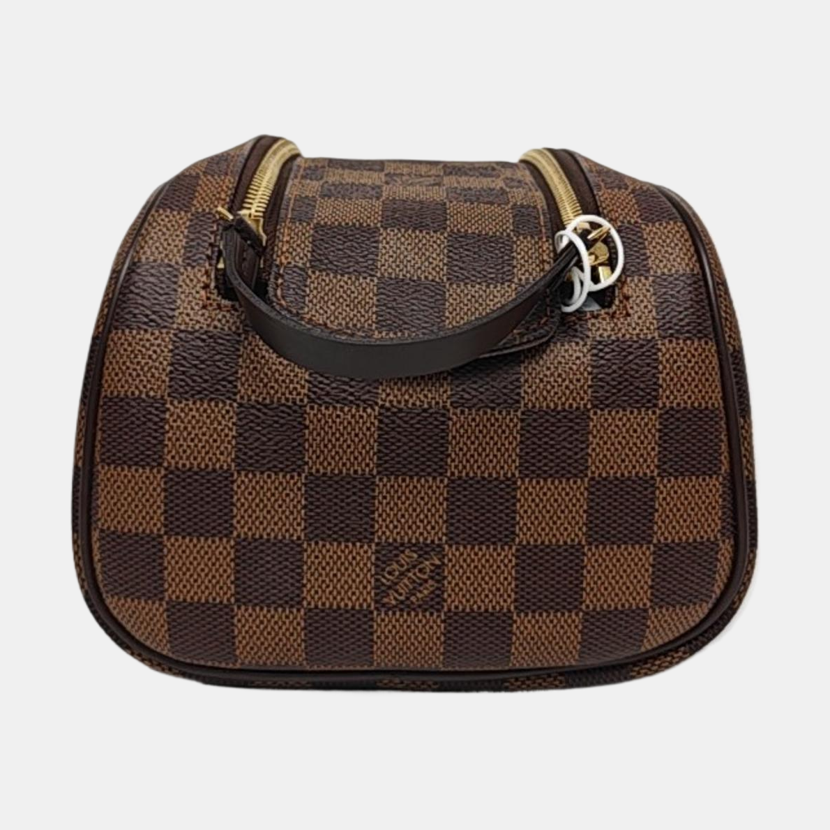 Damier Ebene Coated Canvas Clutch Extra Large Brown