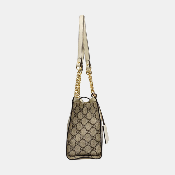 Padlock Small Monogram Coated Canvas Beige