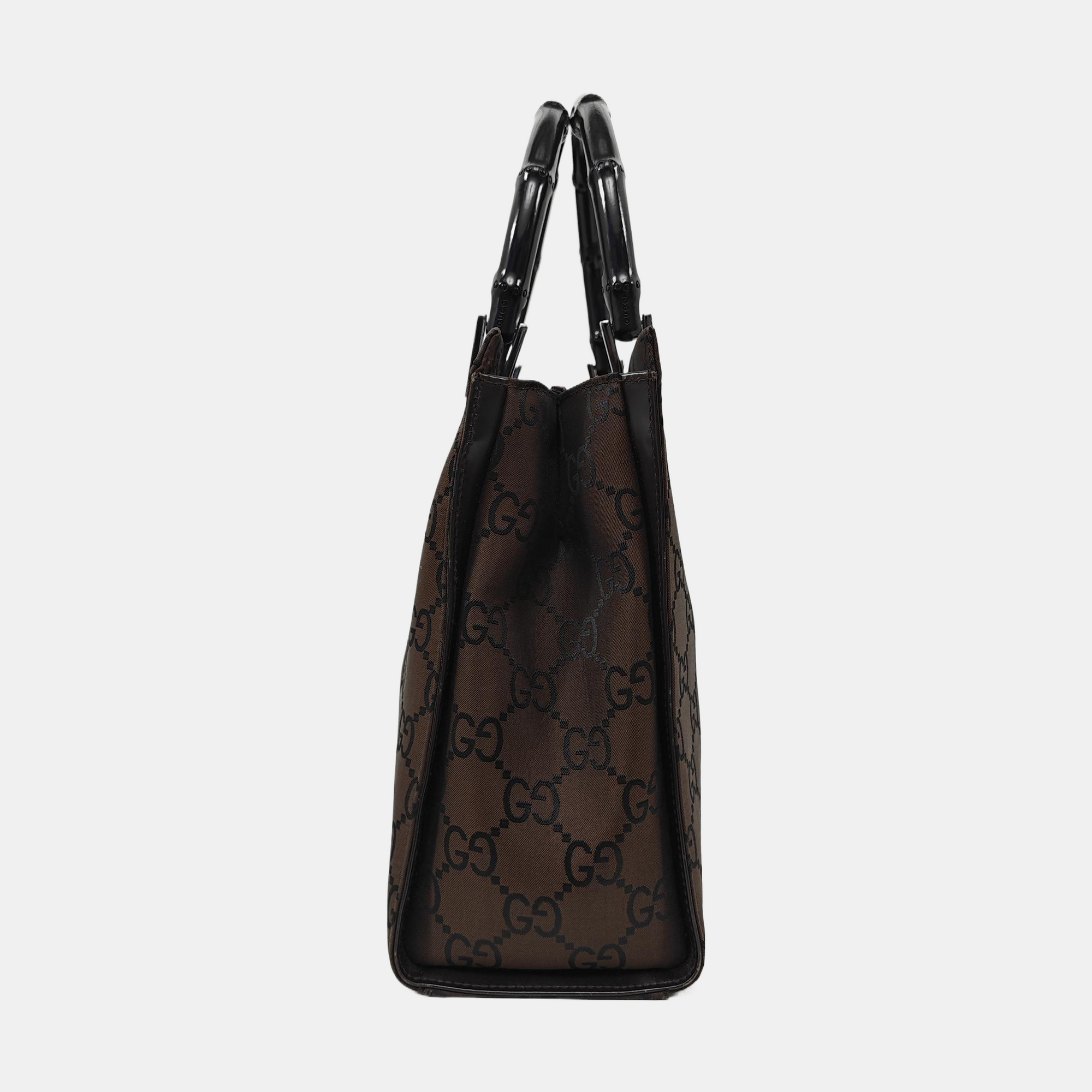 Bamboo 1947 Medium Monogram Fabric Brown