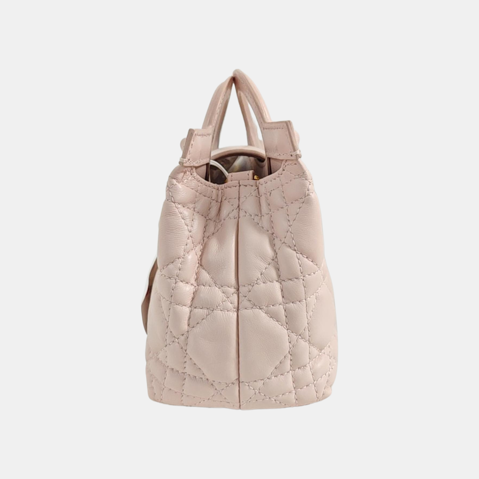 Jolie Top Handle Mini Cannage Lambskin Pink