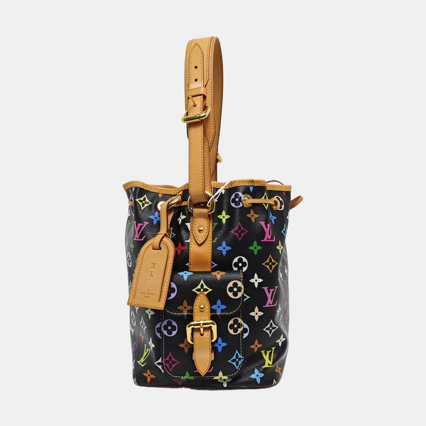 NÉONOÉ MM Monogram Coated Canvas Black