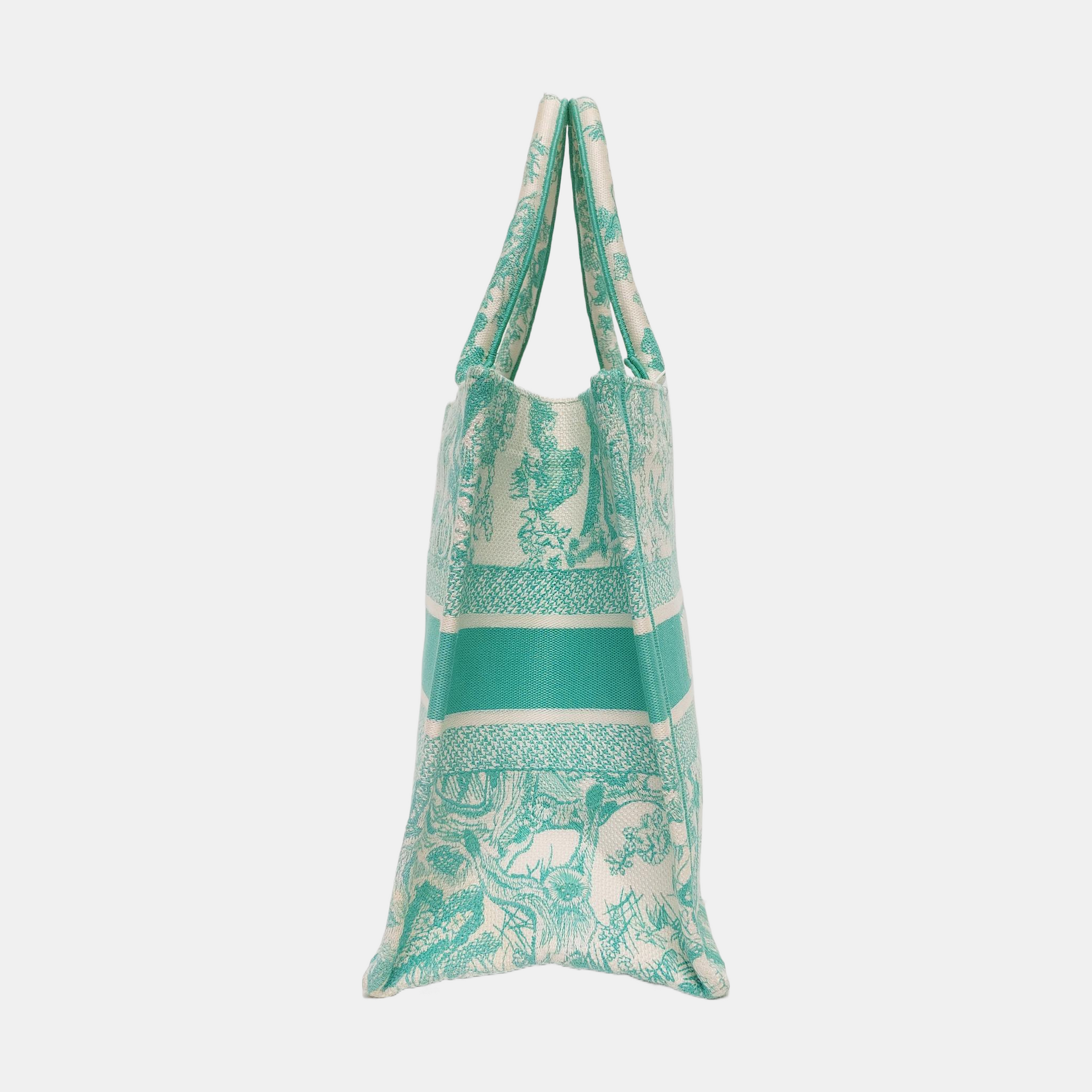Book Tote Medium Canvas Green