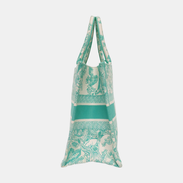 Book Tote Medium Canvas Green