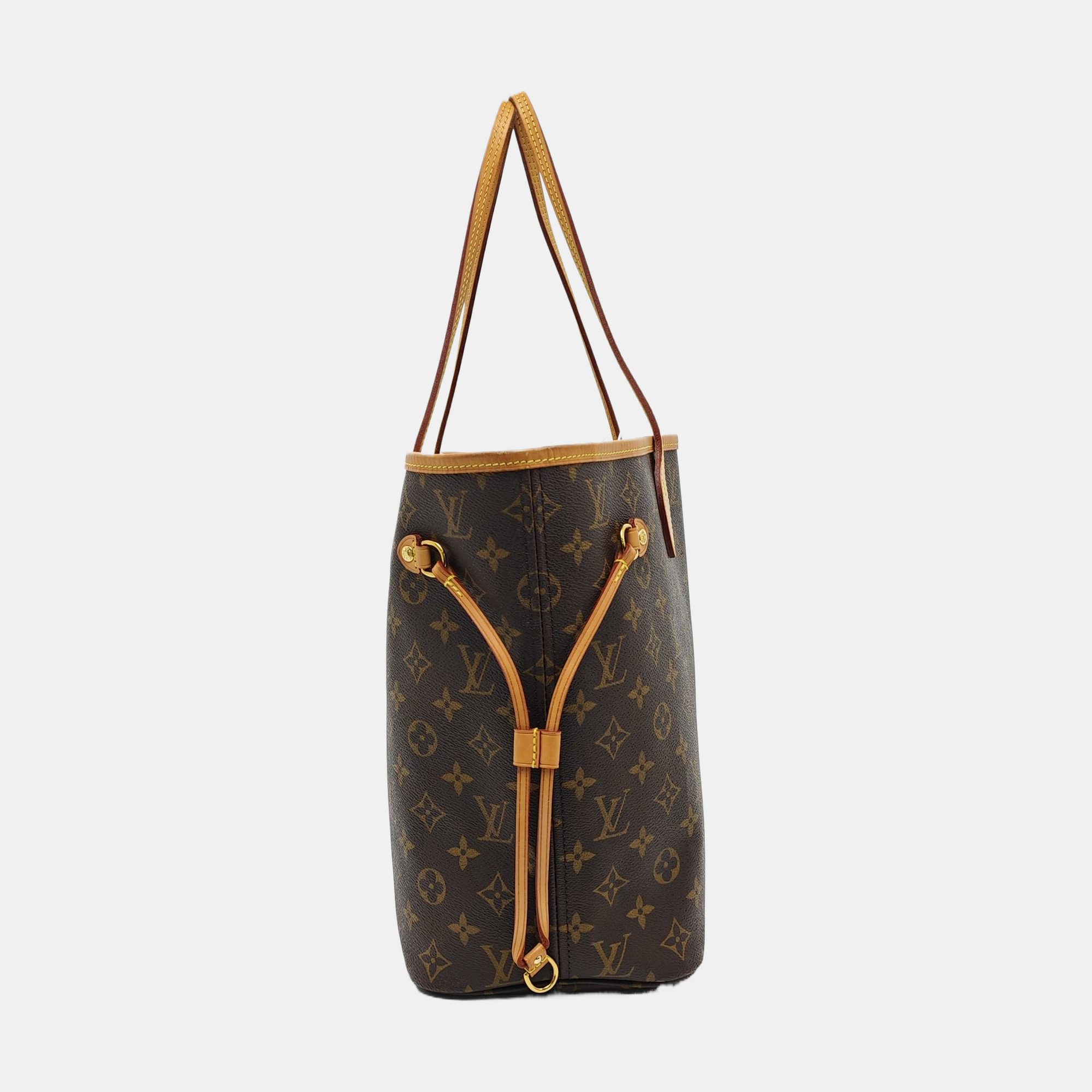 NEVERFULL MM Monogram Coated Canvas Brown