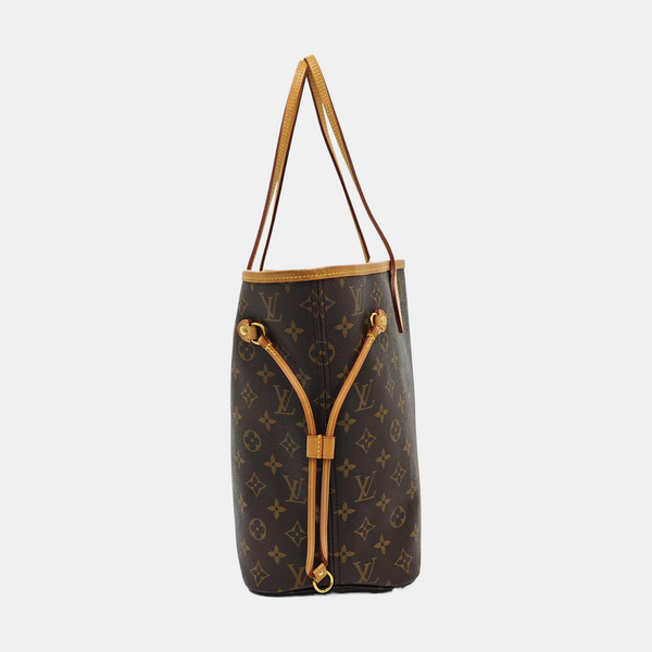 NEVERFULL MM Monogram Coated Canvas Brown
