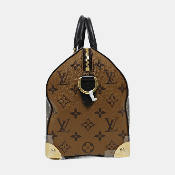 SPEEDY 25 Monogram Coated Canvas Brown