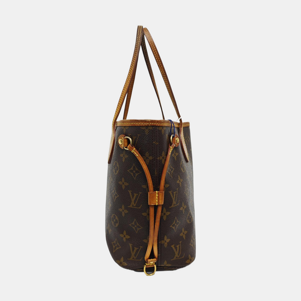 NEVERFULL PM Monogram Coated Canvas Brown
