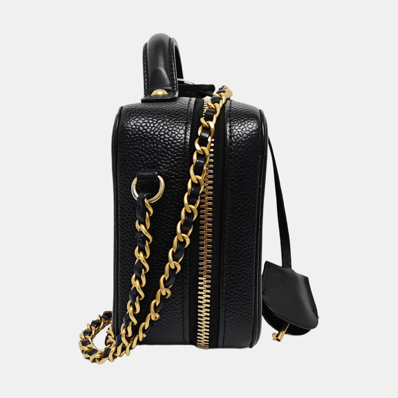 FILIGREE Small Quilted Grained Calfskin Black