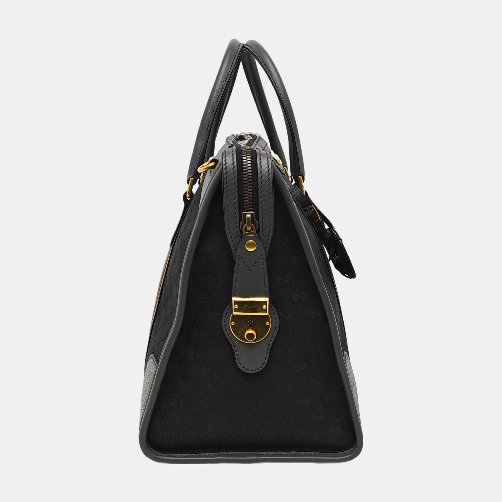 Monogram Canvas Shoulder Bag Black
