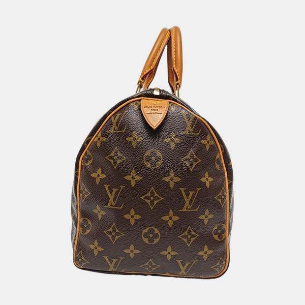 SPEEDY 30 Monogram Coated Canvas Brown