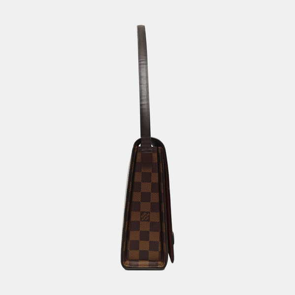 TRIBECA Damier Ebene Coated Canvas Brown