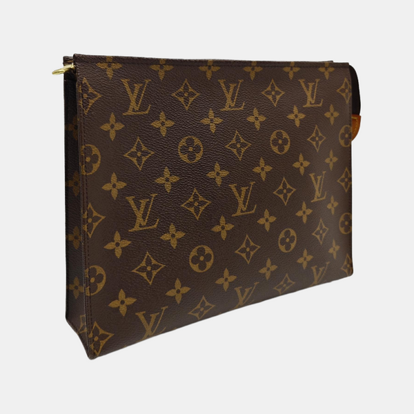 TOILET POCKET 26 Monogram Coated Canvas Brown