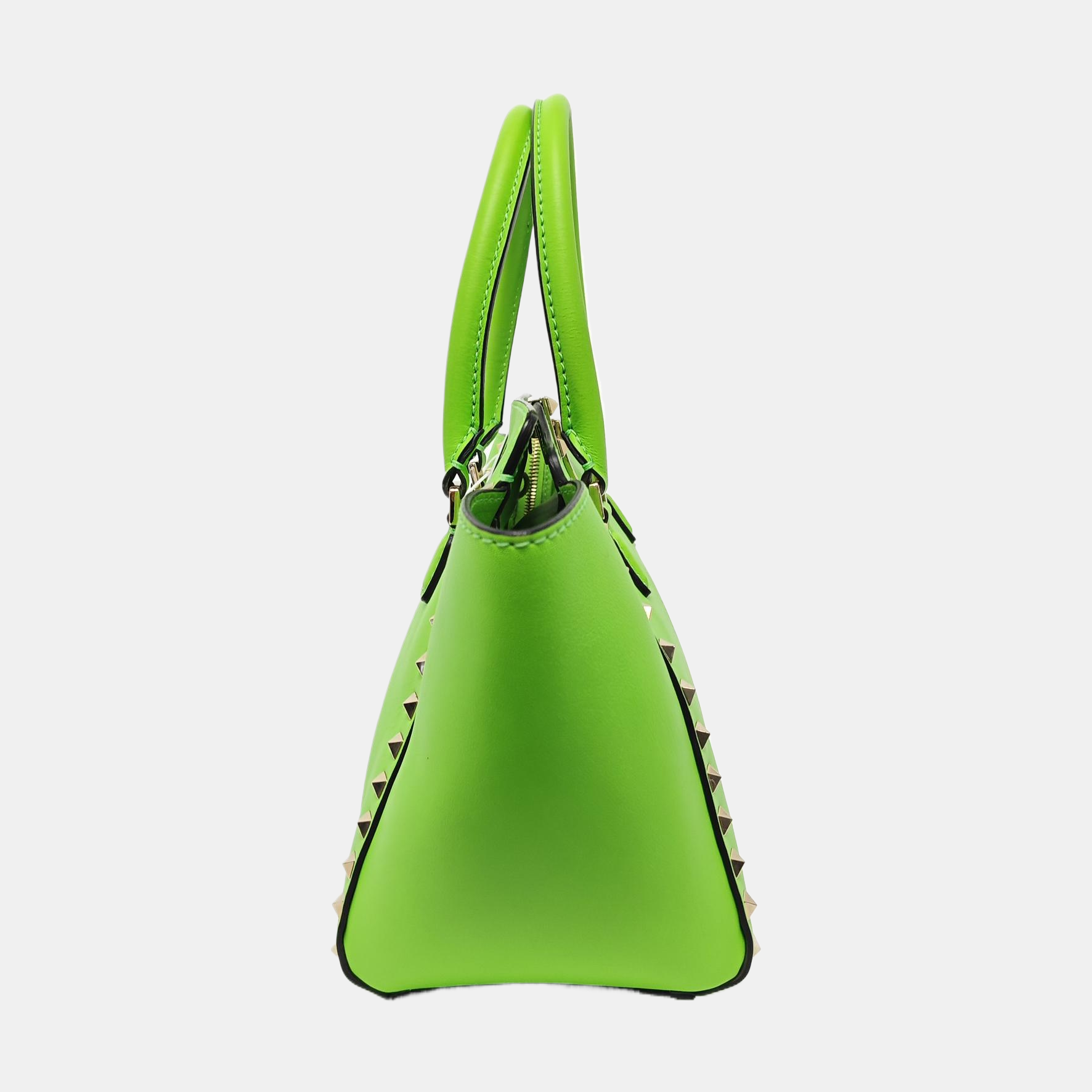 Rockstud Small Calfskin Green