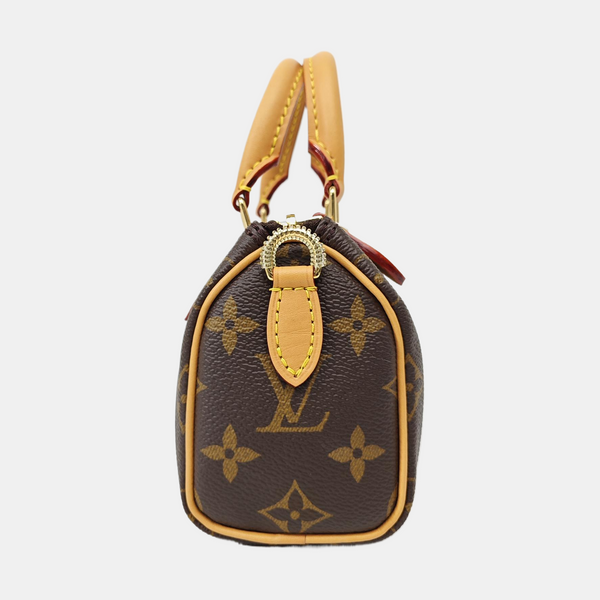 SPEEDY Nano Monogram Coated Canvas Brown