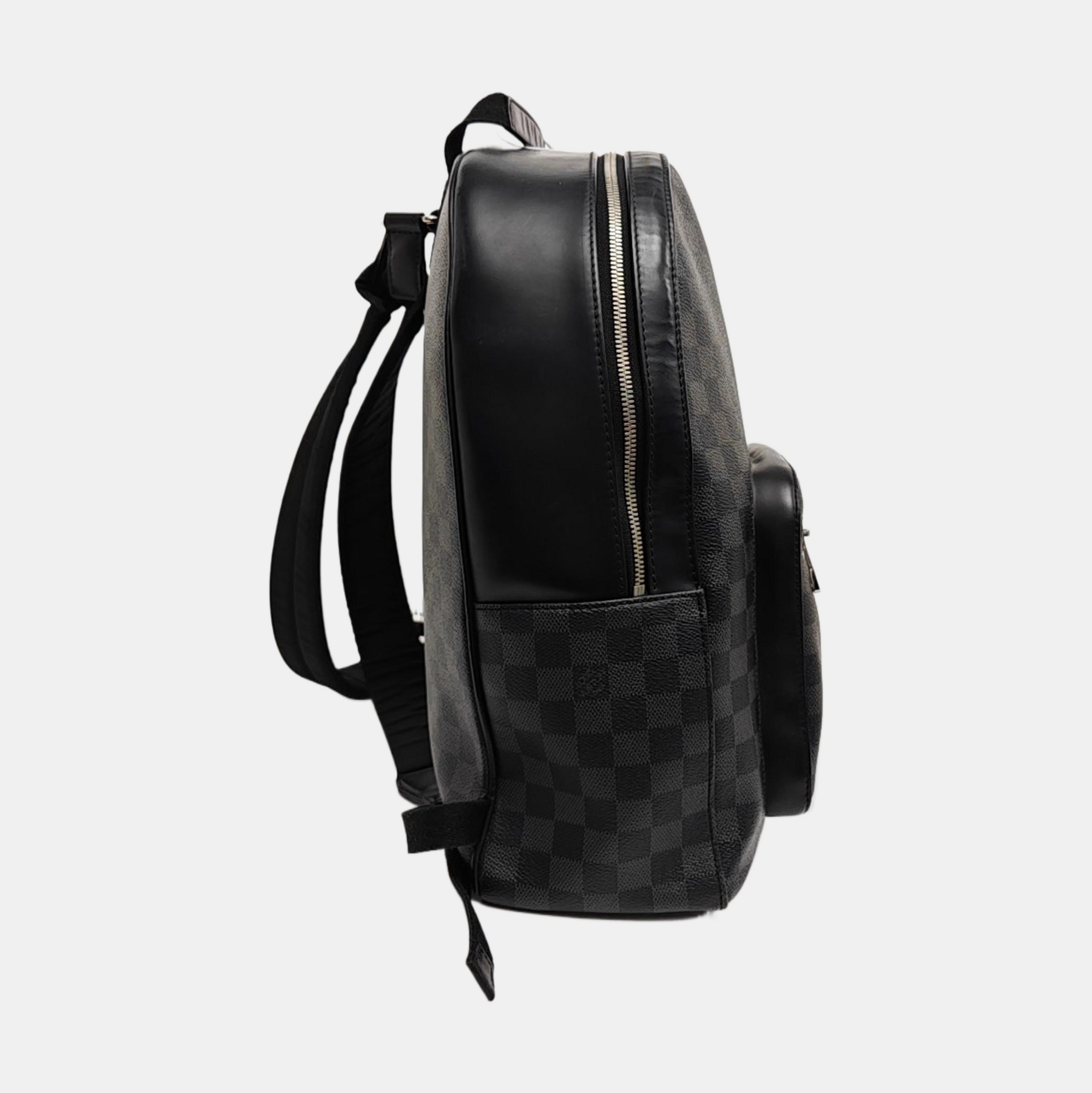 JOSH Damier Graphite Coated Canvas Gray