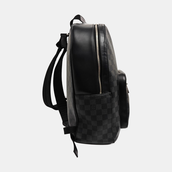 JOSH Damier Graphite Coated Canvas Gray