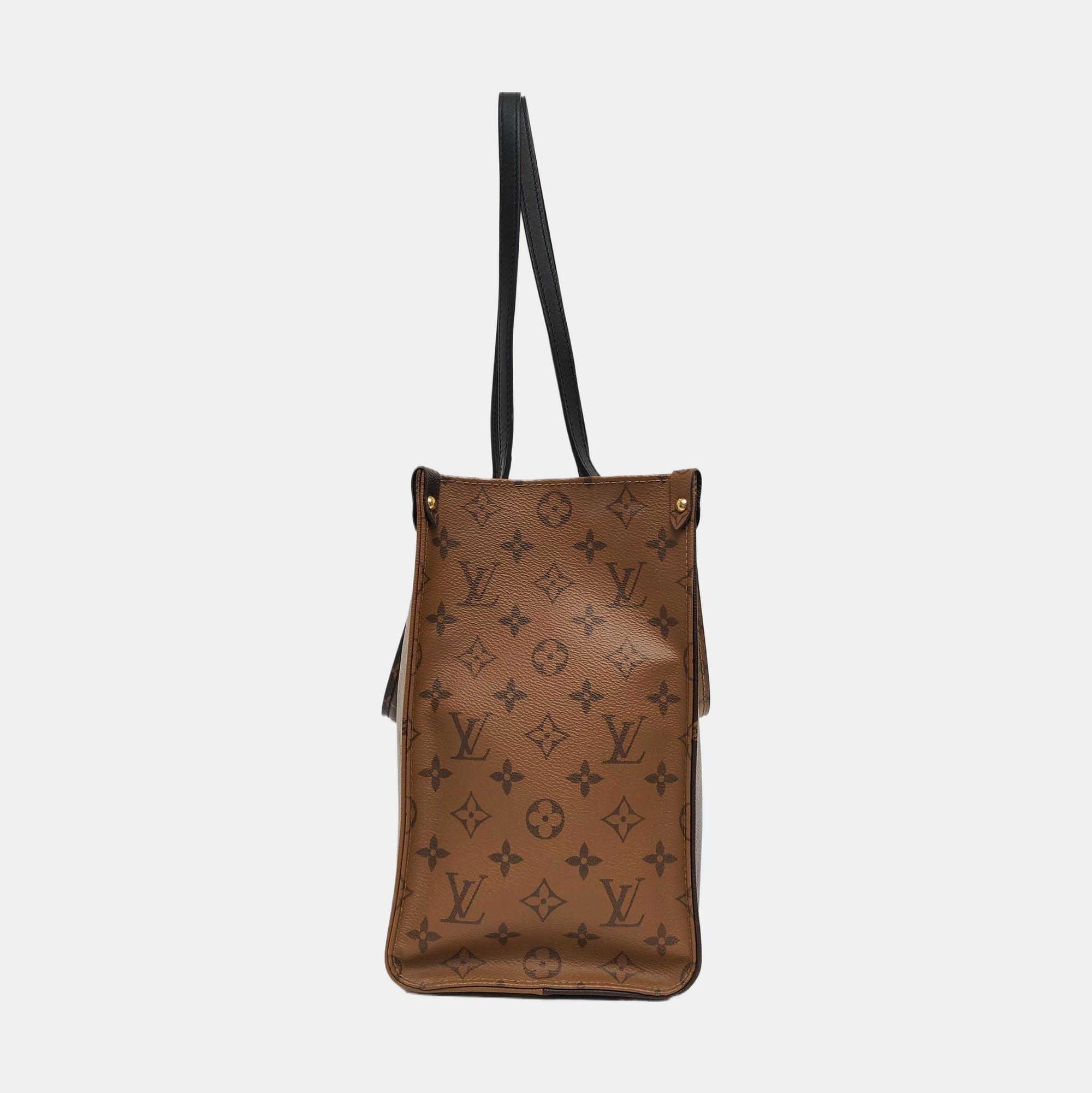 ONTHEGO MM Monogram Coated Canvas Brown