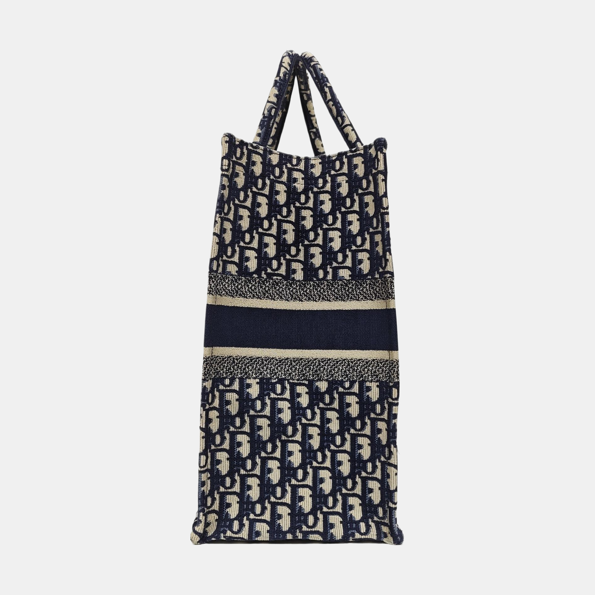Book Tote Large Oblique Canvas Blue