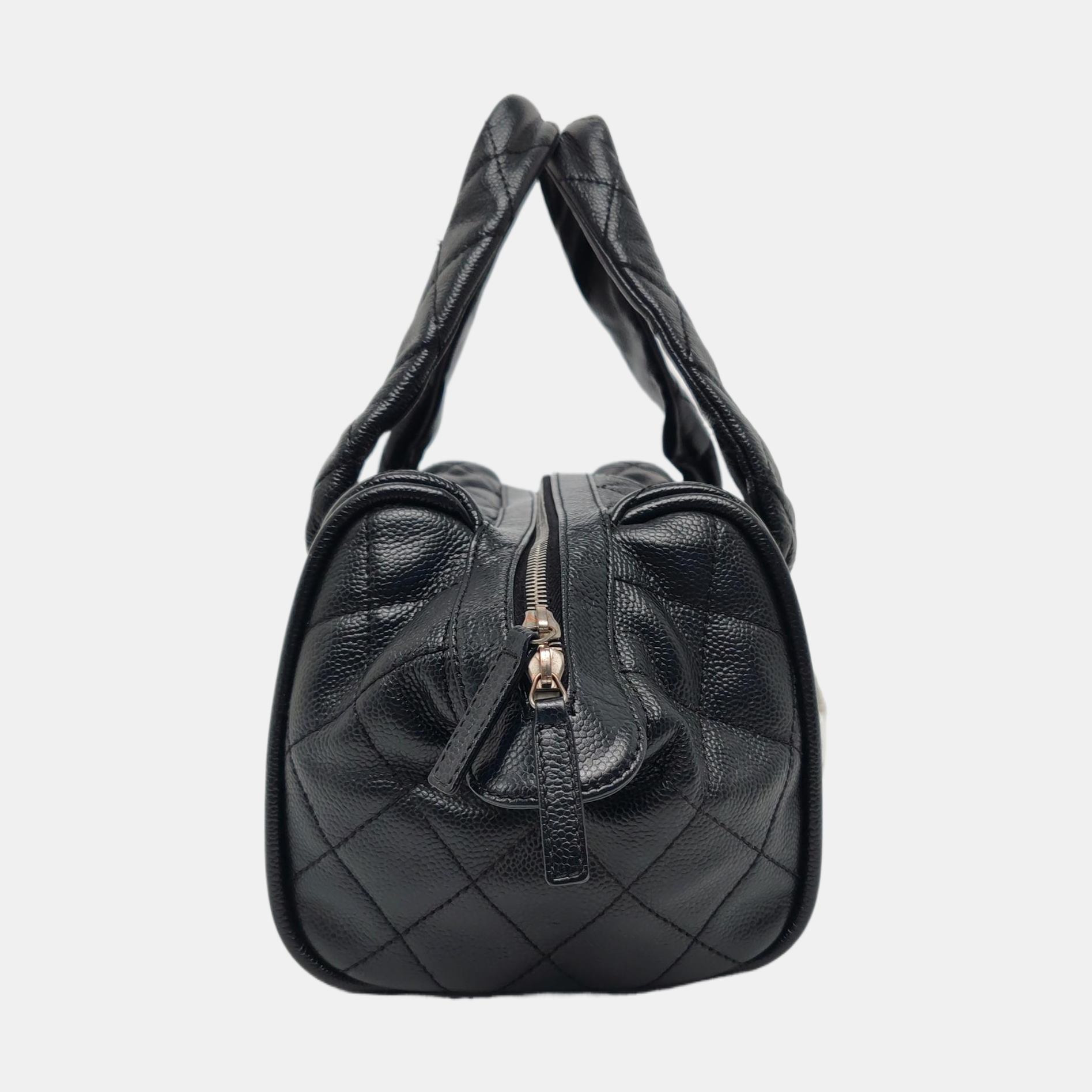 Quilted Grained Calfskin Black