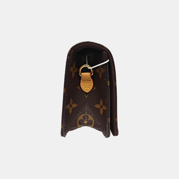 Lily Monogram Coated Canvas Brown
