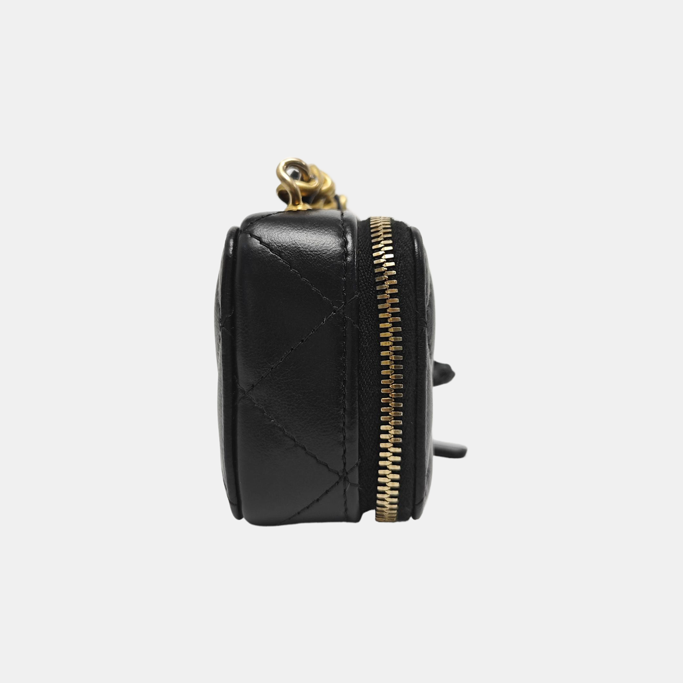 Quilted Lambskin Shoulder Bag Mini Black